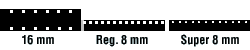 16mm film, 8MM film, Super 8mm film